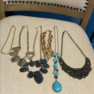 Lot of 6 Necklaces, Costume Jewelry